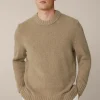 Cashmere-Strick-Rundhals-Pullover Ecosio In Beige
