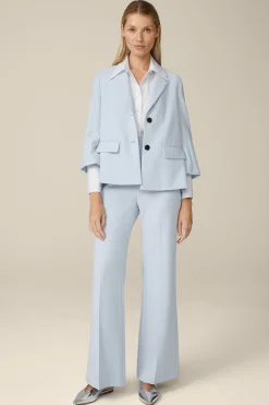 Crepe-Blazer-Jacke In