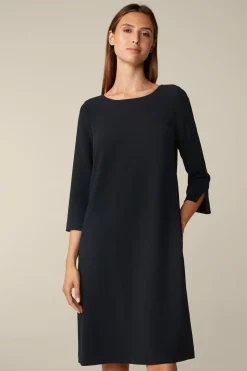 Crepe-Kleid In A-Linie In