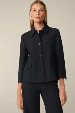 Crepe-Kurz-Blazer In