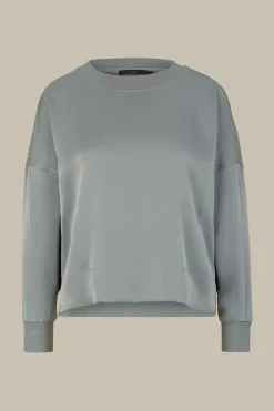 Crepe-Langarm-Bluse In