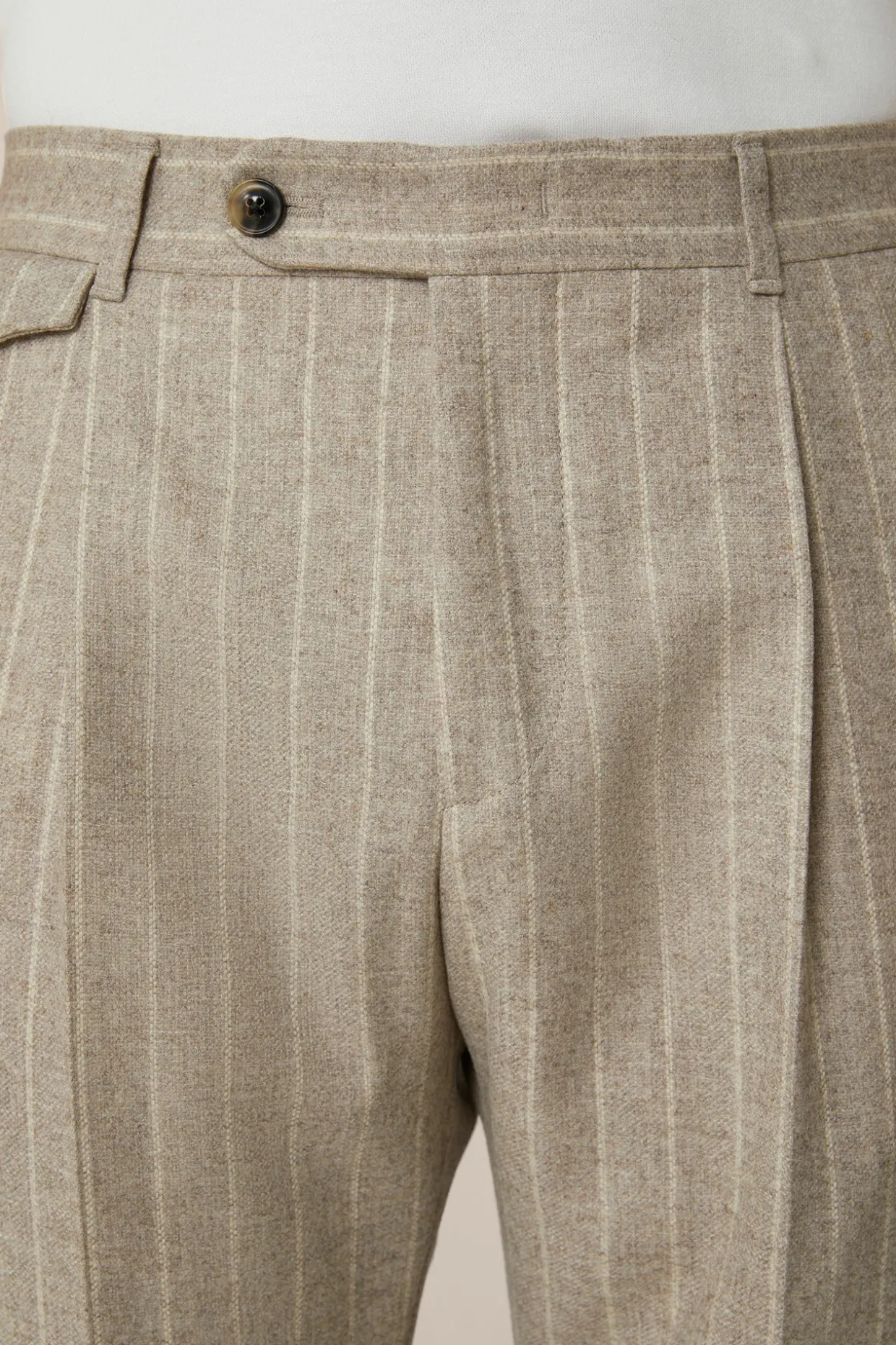 Flanell-Baukasten-Hose Serpo Mit Kreidestreifen In