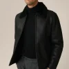 Lamm-Leder-Jacke Mezzano Mit Hemdkragen In