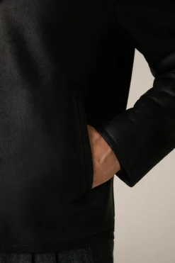 Lamm-Leder-Jacke Mezzano Mit Hemdkragen In