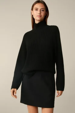 Merino-Strick-Rollkragen-Pullover In
