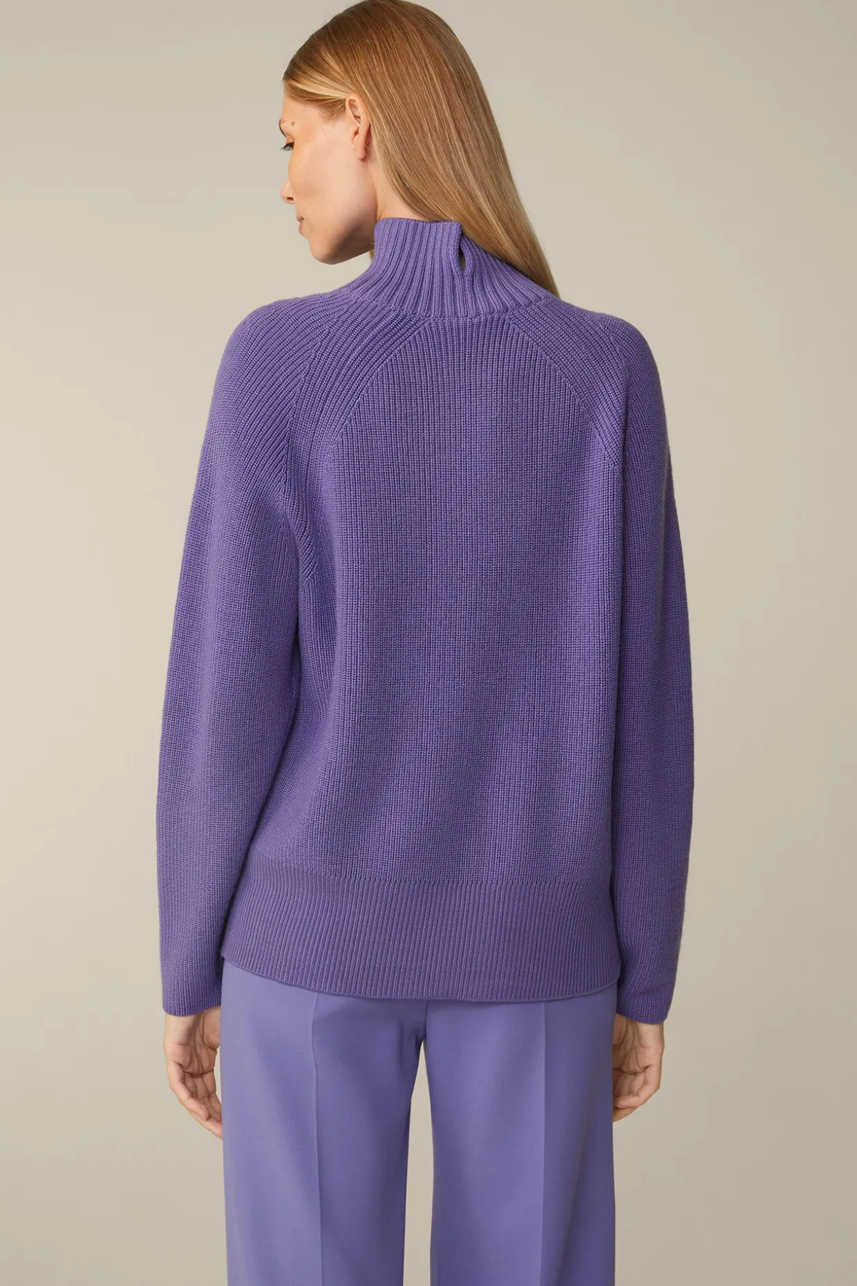 Merino-Strick-Rollkragen-Pullover In