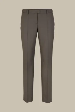 Schurwoll-Anzug-Hose In Taupe