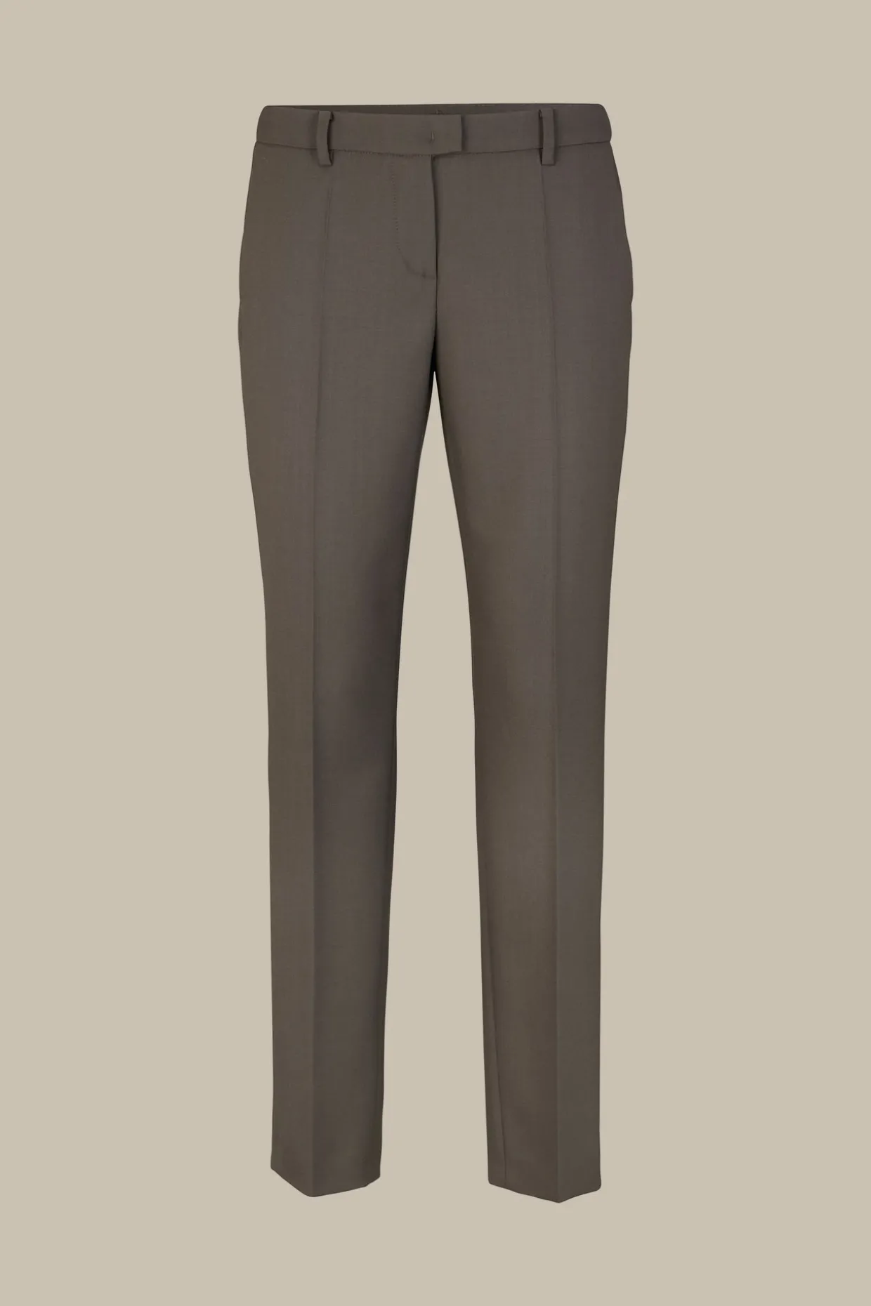 Schurwoll-Anzug-Hose In Taupe