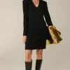 Schurwoll-Cashmeremix-Ripp-Strick-Kleid In