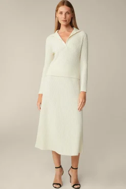 Schurwoll-Cashmeremix-Ripp-Strick-Pullover In