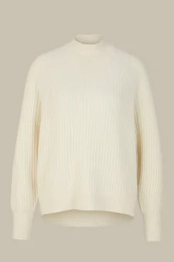 Schurwoll-Cashmeremix-Ripp-Strick-Pullover In