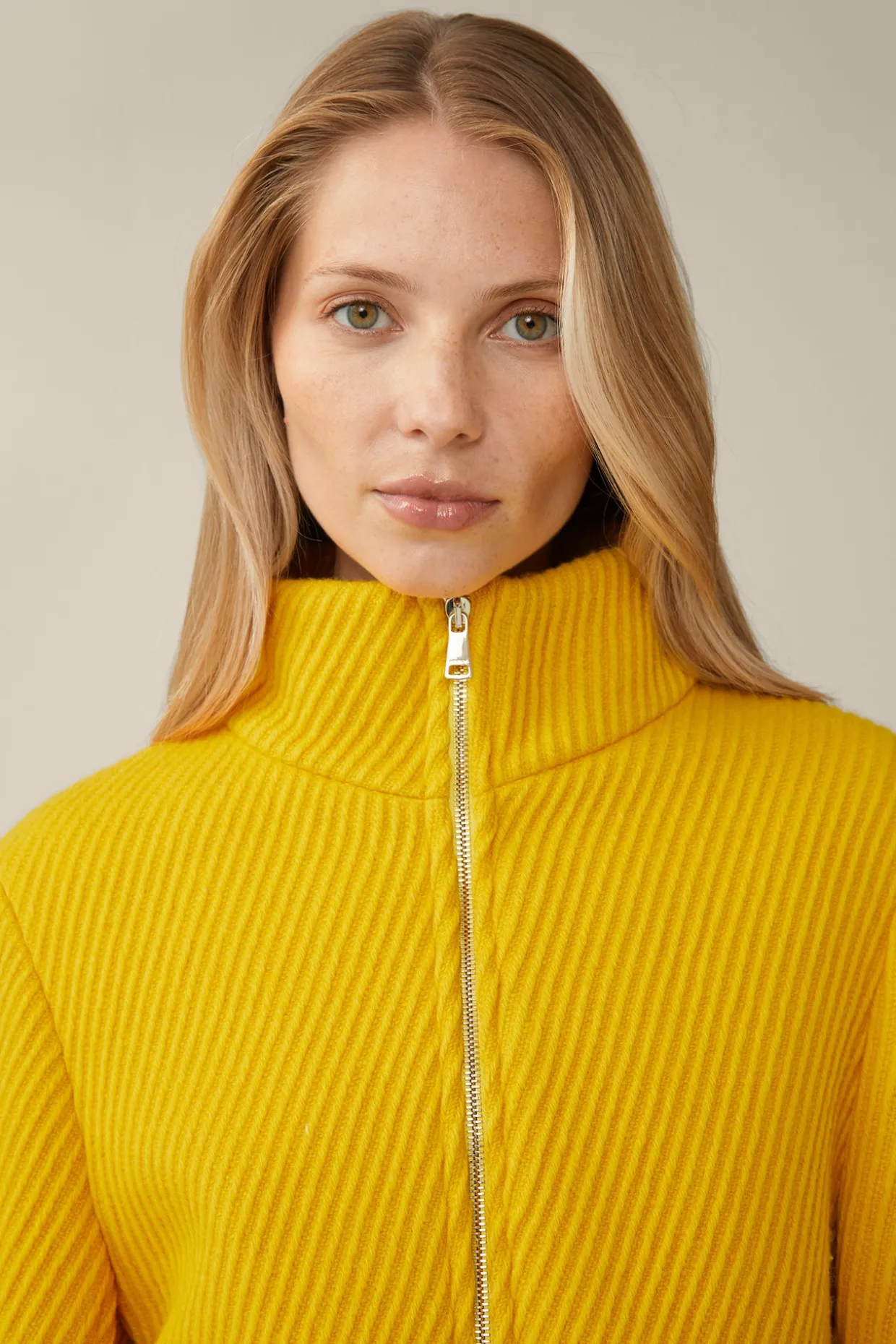 Schurwollmix-Cape-Jacke Mit Struktur In
