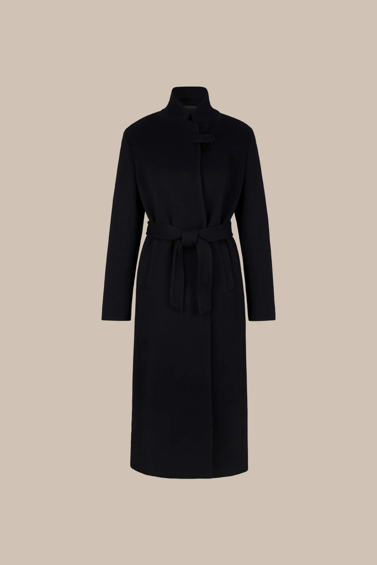 Schurwoll-Roben-Mantel Mit Cashmere In