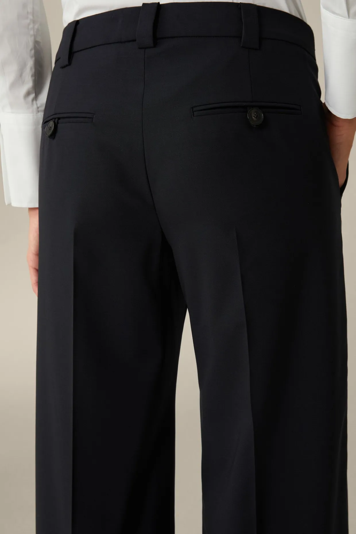 Schurwoll-Stretch-Anzug-Hose In