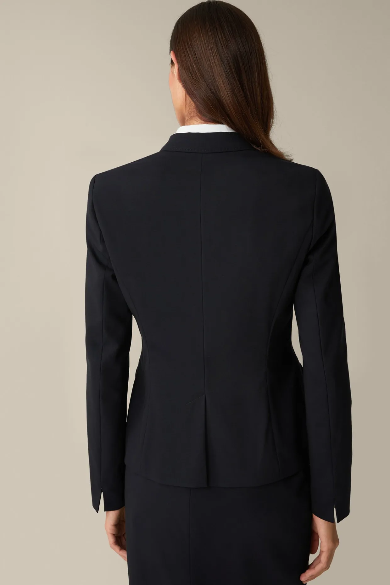 Schurwoll-Stretch-Blazer In
