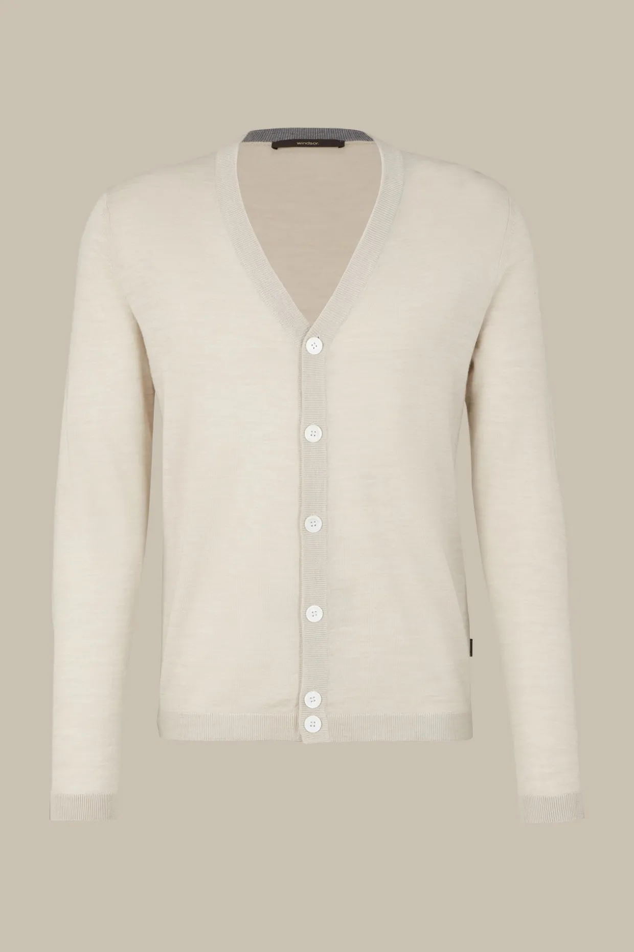 Strick-Cardigan Nando Mit Seide Und Cashmere In Beige