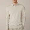Strick-Poloshirt Nando Mit Seide Und Cashmere In Beige