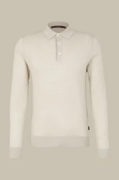 Strick-Poloshirt Nando Mit Seide Und Cashmere In Beige
