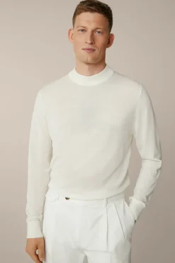 Strick-Stehkragen-Pullover Nando Mit Seide Und Cashmere In