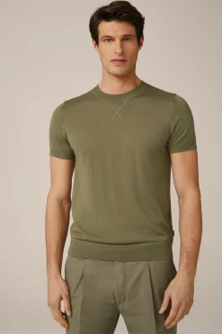 Strick-T-Shirt Nando In Oliv