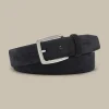Veloursleder-Gürtel In Marine
