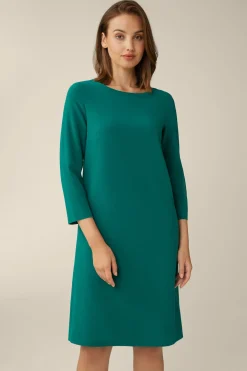 Wollcrepe-Kleid In