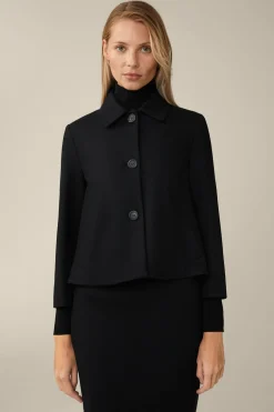 Wolljersey-Kurz-Blazer In