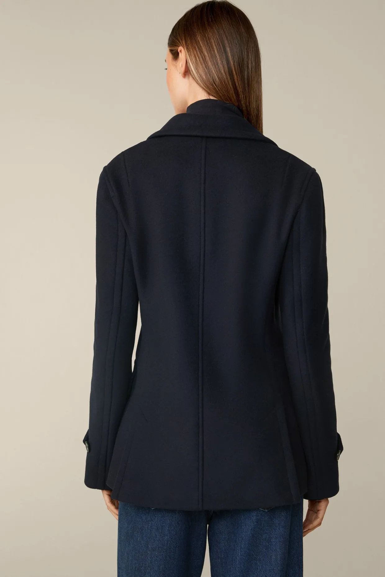 Wollmix-Caban-Jacke In